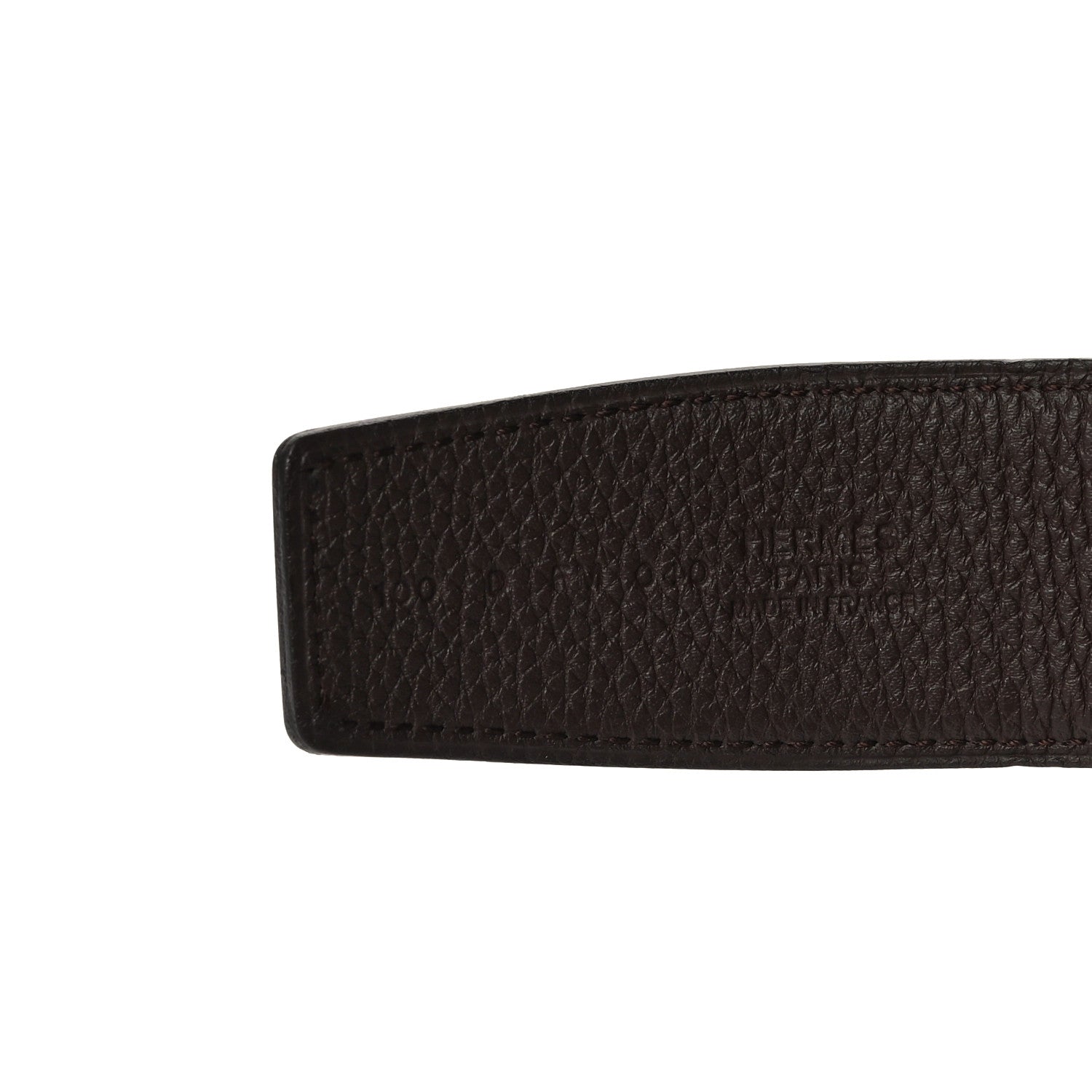 Hermes 135 Togo 38mm Constance H Belt 100 Black Chocolate 4 of 9