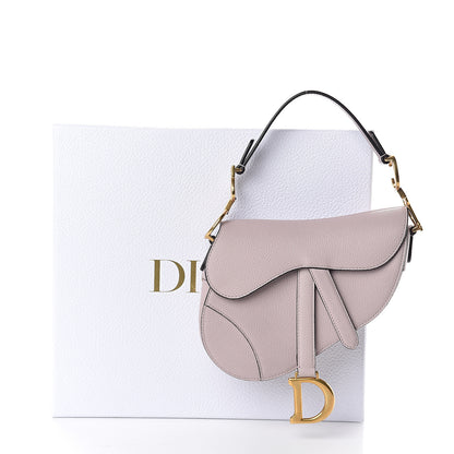 Christian Dior Grained Calfskin Mini Saddle Bag Light Purple 8 of 8
