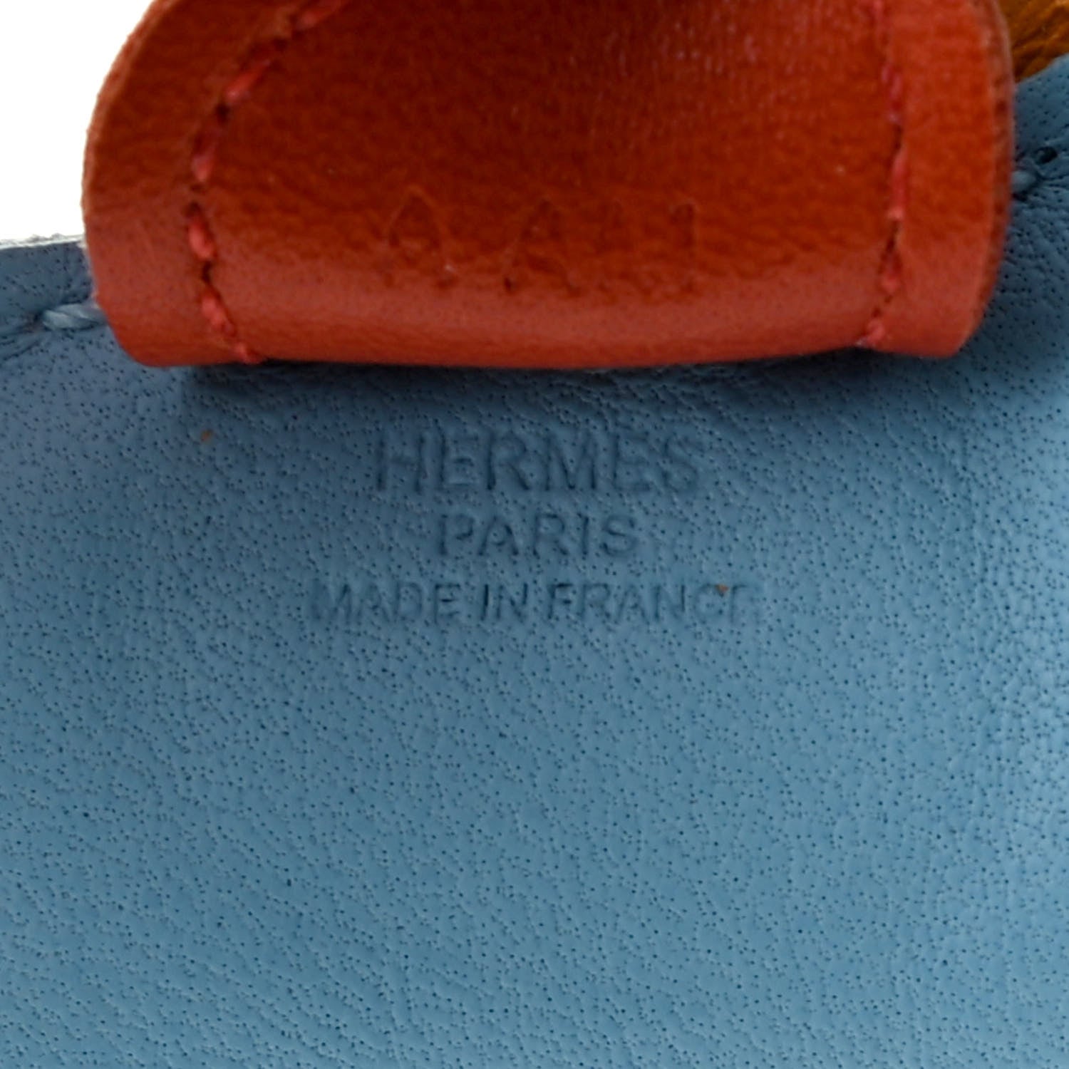 Hermes Milo Lambskin Grigri Rodeo Horse Bag Charm PM Celeste Bouton D'Or Cornaline 3 of 3