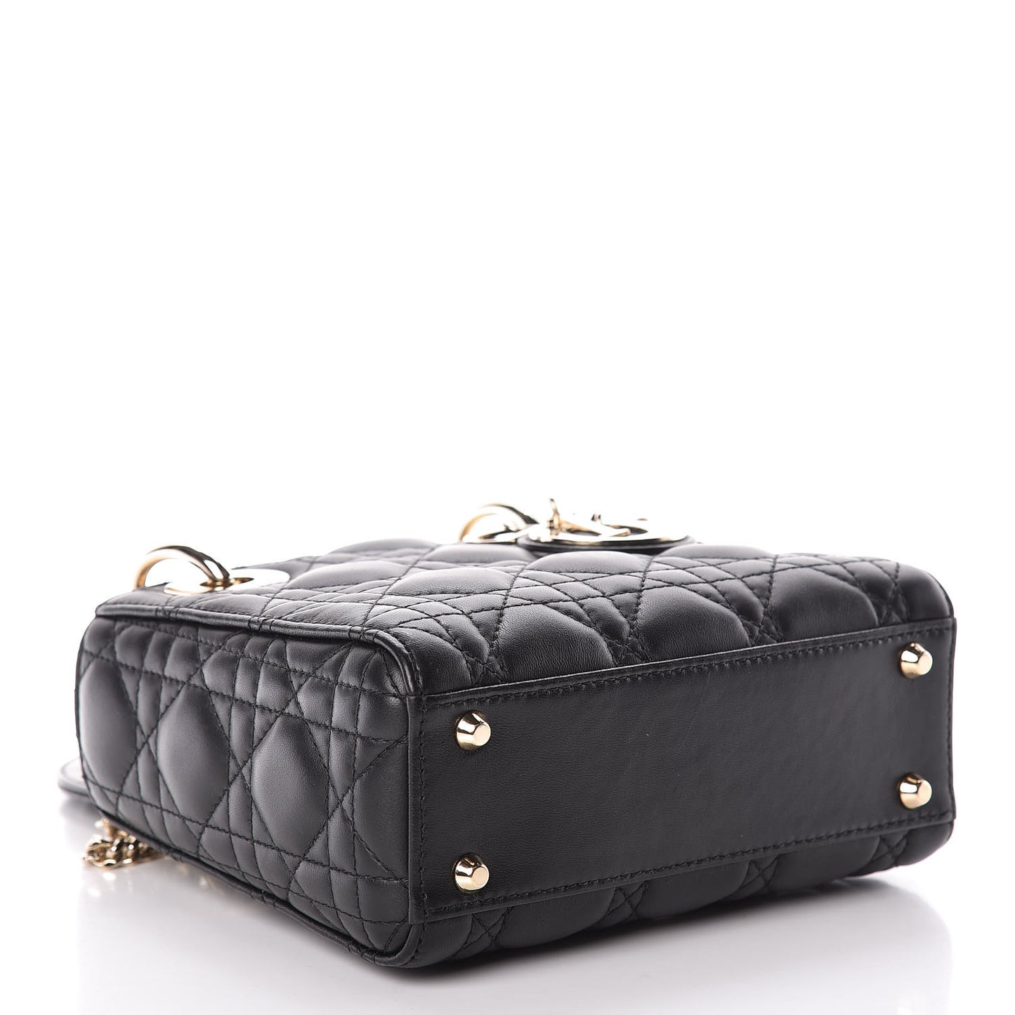 Lambskin Cannage Mini Lady Dior Black
