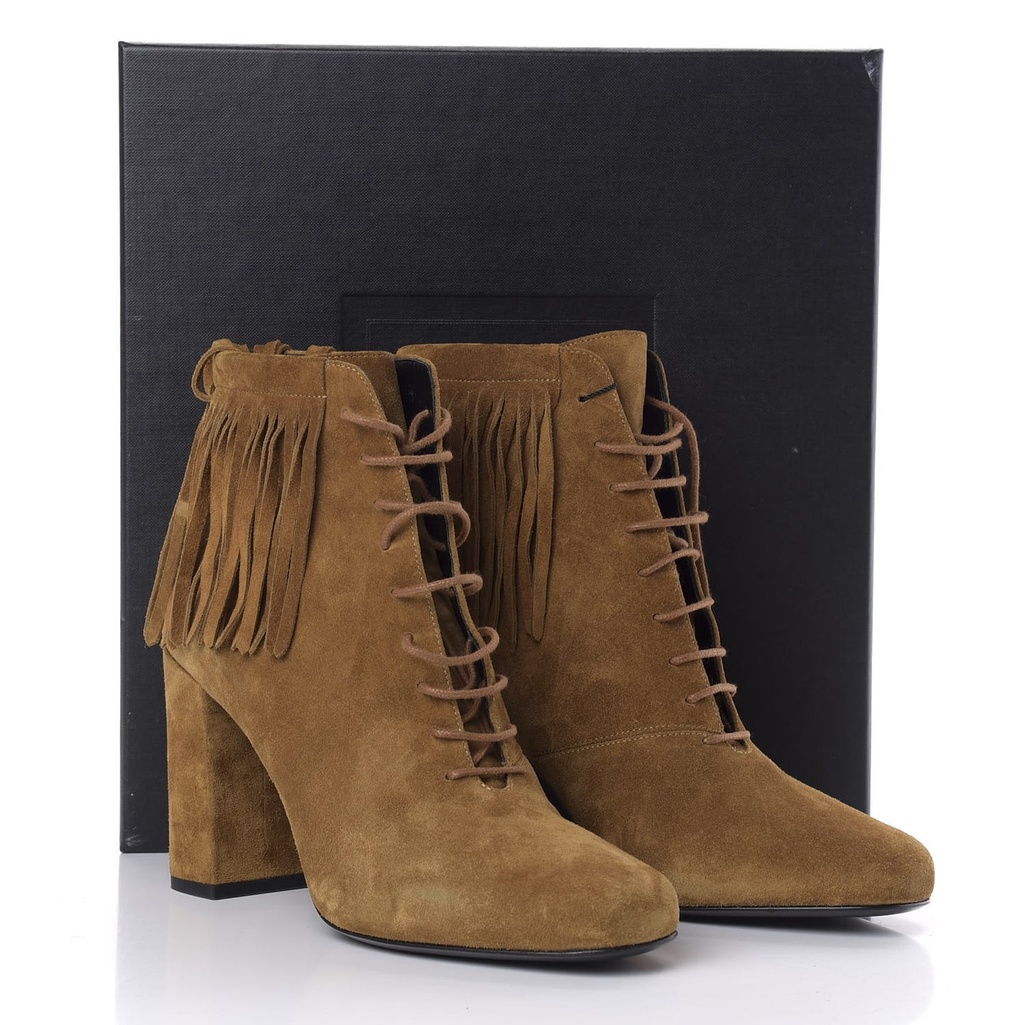 Suede Babies 90 Fringe Ankle Boots 39 Light Tan