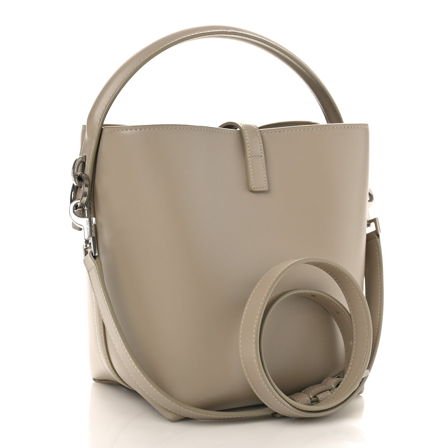 Shiny Calfskin Le 37 Bucket Bag Sea Salt