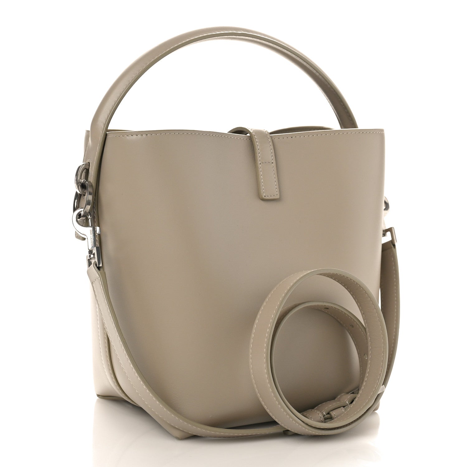 Saint Laurent Shiny Calfskin Le 37 Bucket Bag Sea Salt 2 of 8