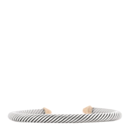 David Yurman Sterling Silver 14K Yellow Gold 5mm Cable Classics Bracelet 2 of 3