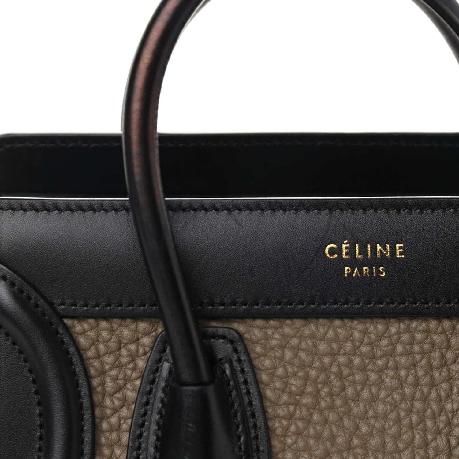 Celine Bullhide Calfskin Nubuck Nano Tri-Color Luggage Tawny 8 of 13
