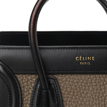 Celine Bullhide Calfskin Nubuck Nano Tri-Color Luggage Tawny 8 of 13