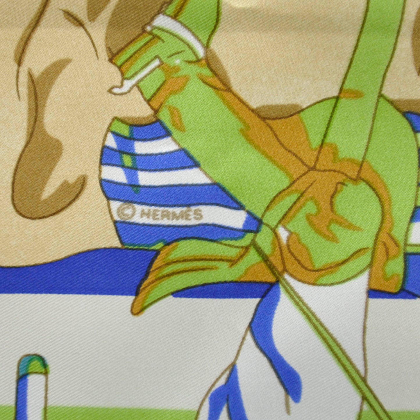 Silk Les Poneys de Polo Scarf 90