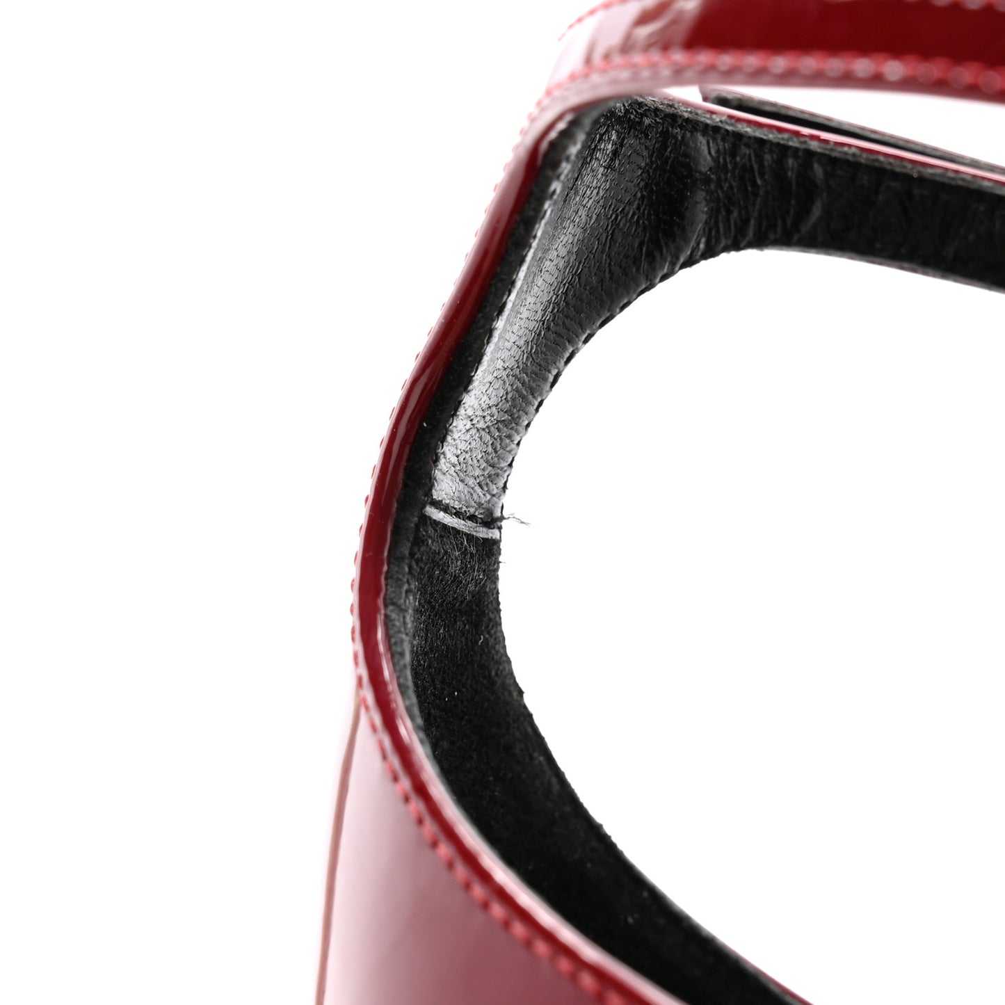 Patent Calfskin Cassandra 100 Sandals 40 Red Laquer