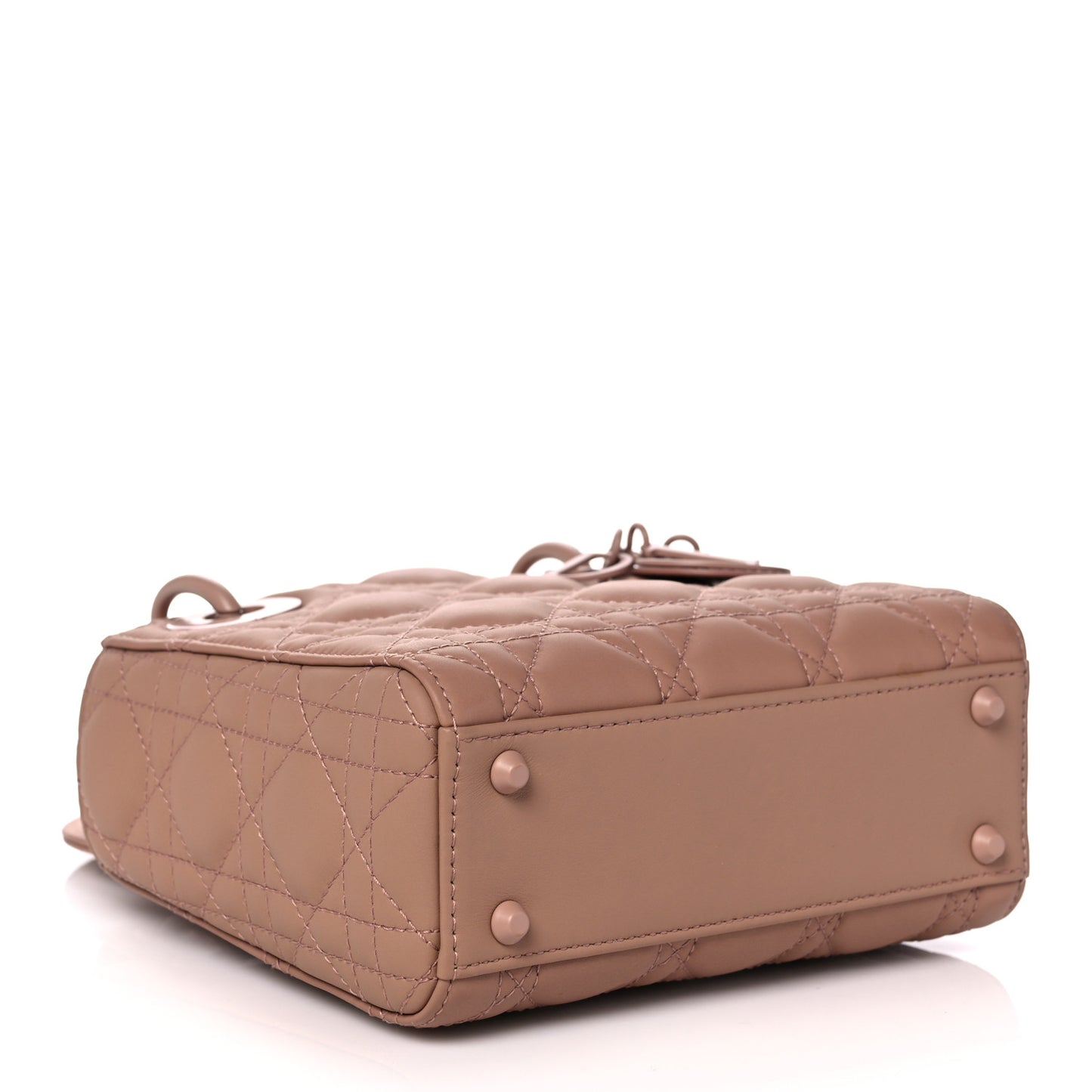Ultra Matte Calfskin Cannage Mini Lady Dior Light Beige