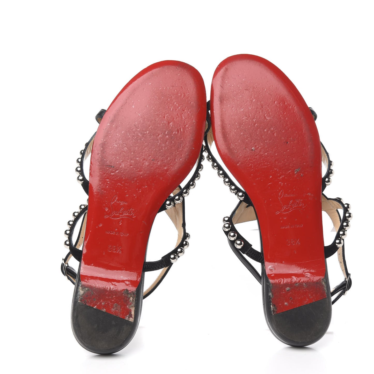 Nappa Galeria Flat Sandals 38.5 Black