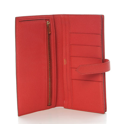 Hermes Chevre Mysore Bearn Gusset Wallet Bougainvillea 5 of 9