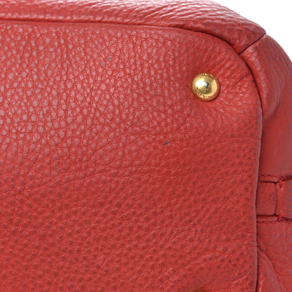 Prada Vitello Daino Side Zip Tote Rosso 11 of 15