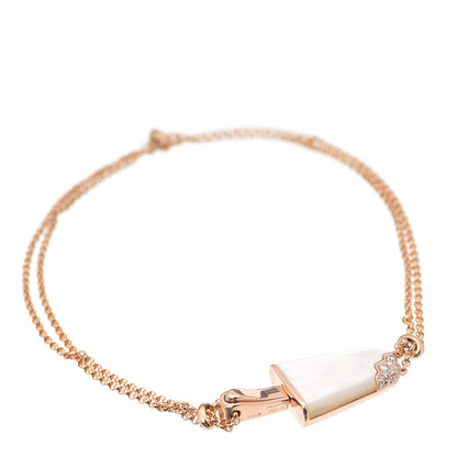 Bulgari 18K Rose Gold Mother of Pearl Diamond Gelati Bracelet ML 1 of 6