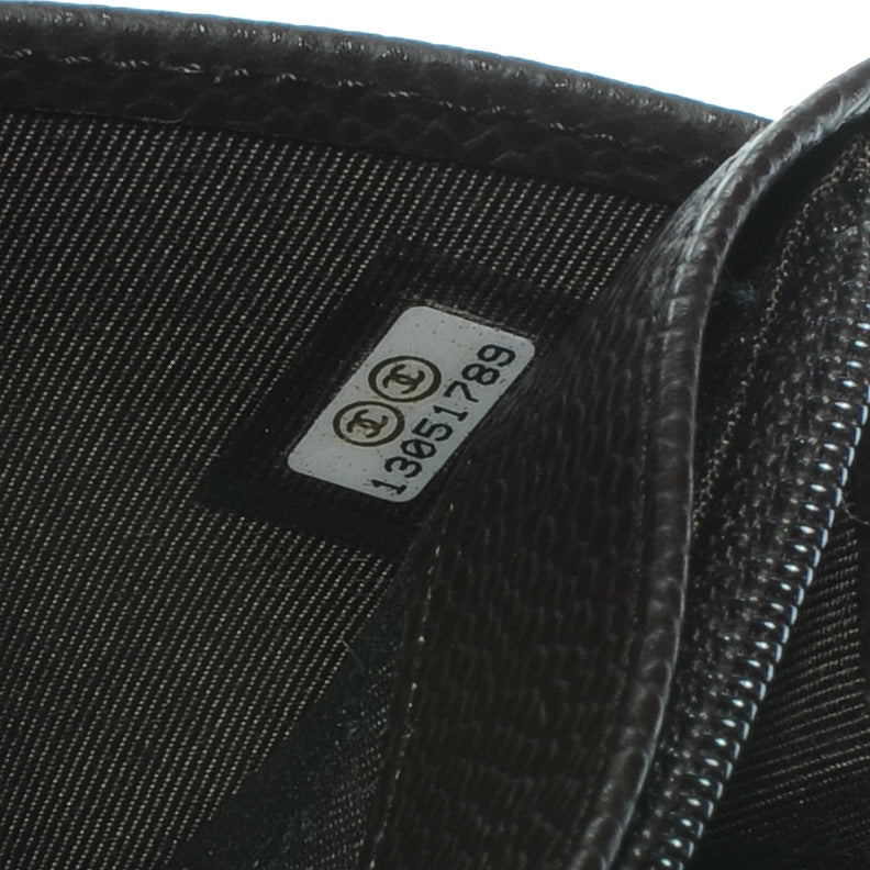 Chanel Caviar Quilted Yen Wallet Dark Brown 8 of 8