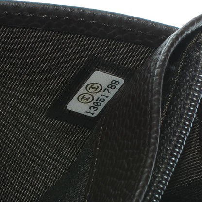 Chanel Caviar Quilted Yen Wallet Dark Brown 8 of 8