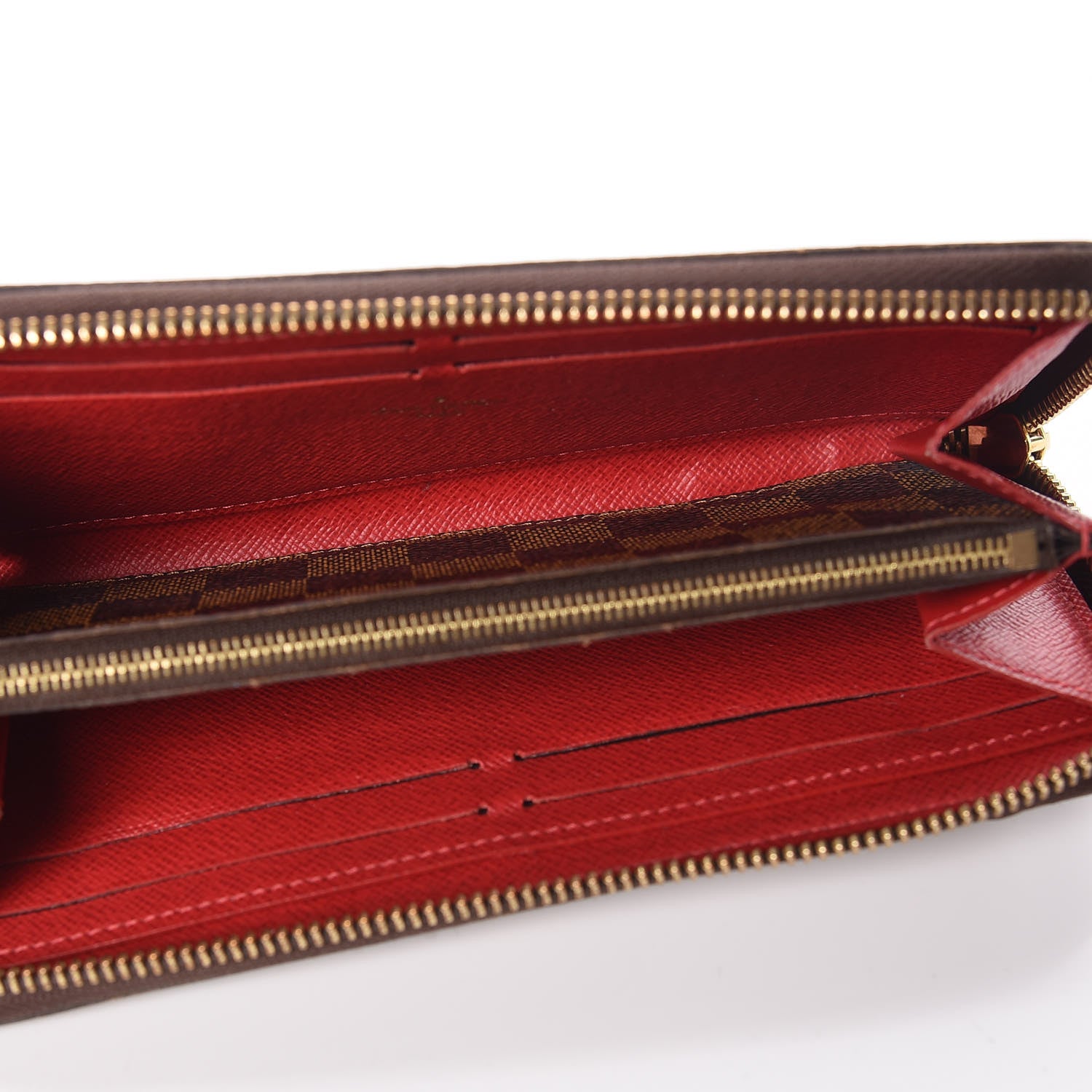 Louis Vuitton Damier Ebene Clemence Wallet Cherry 5 of 9