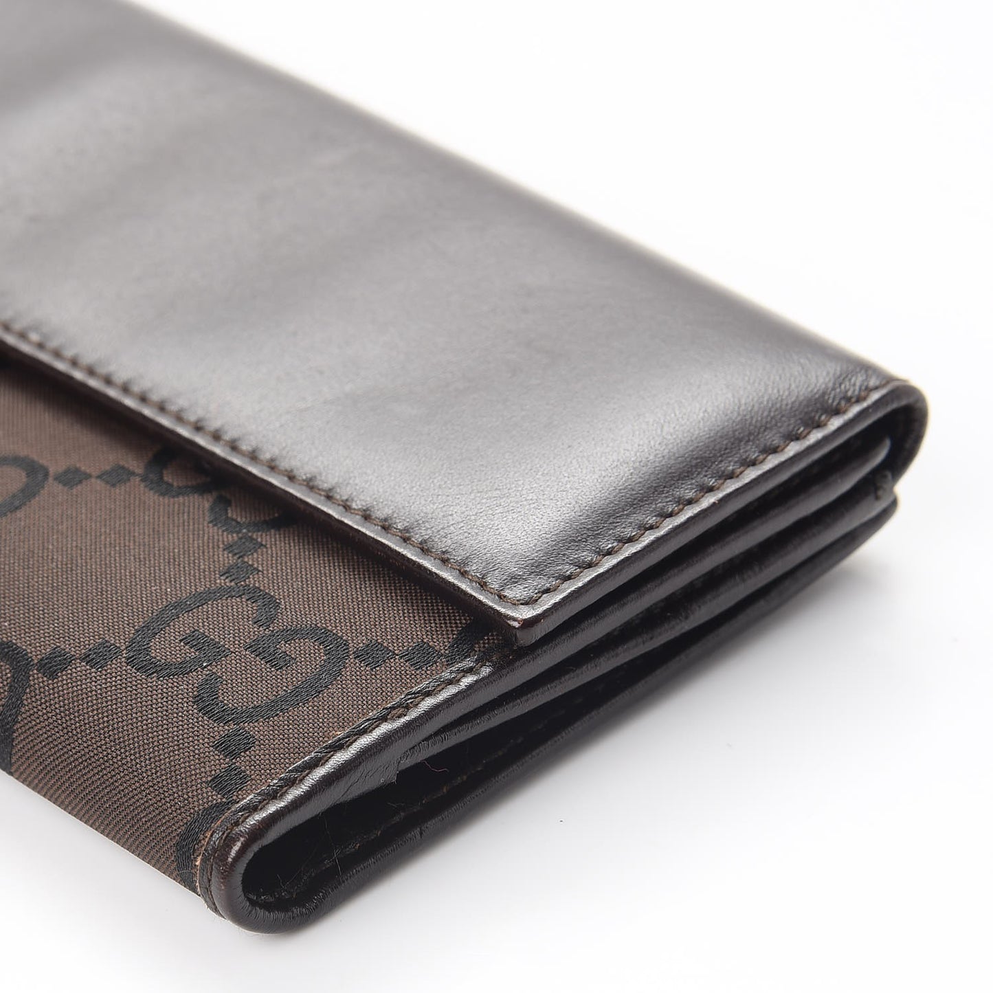 Canvas Monogram Continental Wallet Brown
