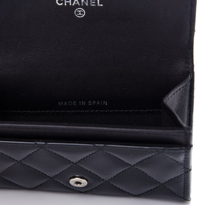 Chanel Patent Quilted Flap Card Holder Wallet Black 7 of 9