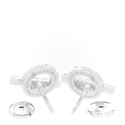 Hermes 18K White Gold Diamond Finesse Earrings 3 of 5
