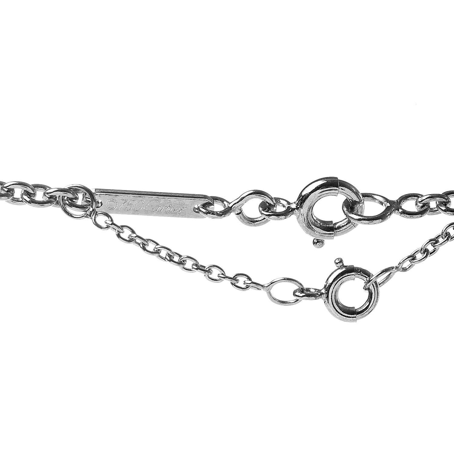 18K White Gold Diamond Cross Pendant Necklace