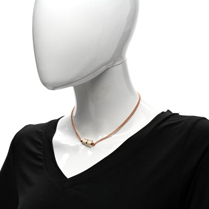 Hermes Swift Rose Gold Charniere Pendant Necklace Nata 2 of 6