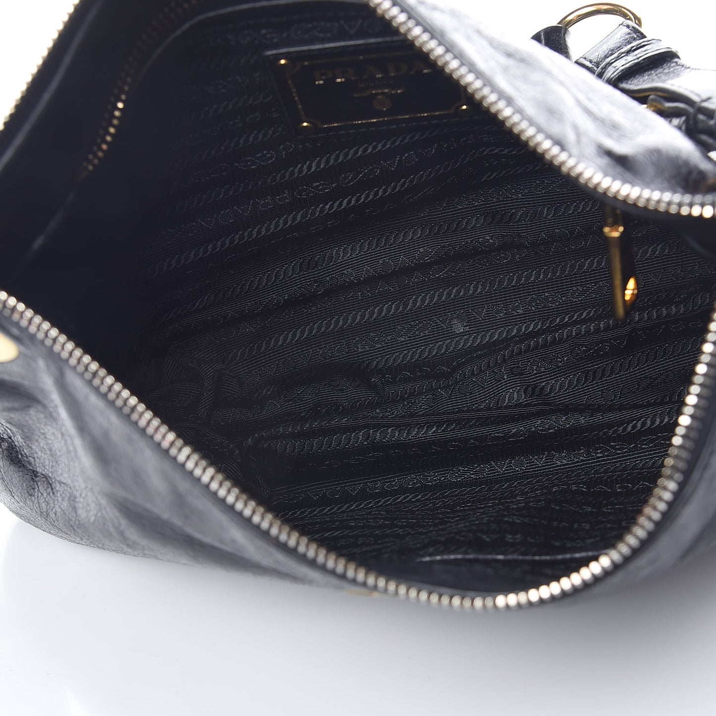 Vitello Shine Shoulder Bag Black