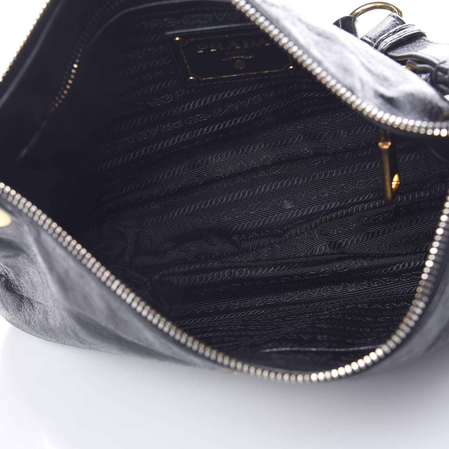 Prada Vitello Shine Shoulder Bag Black 5 of 10
