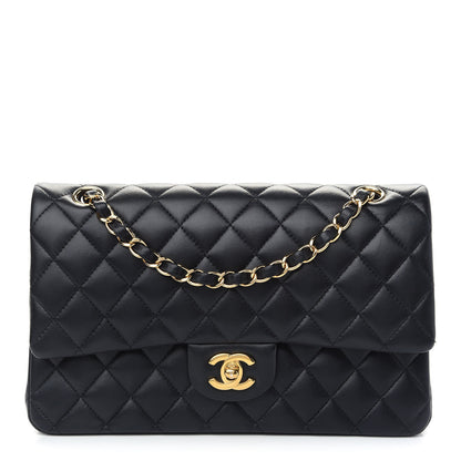 Chanel Lambskin Quilted Medium Double Flap Black 1 of 9