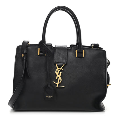 Saint Laurent Calfskin Monogram Baby Downtown Cabas Black 1 of 12
