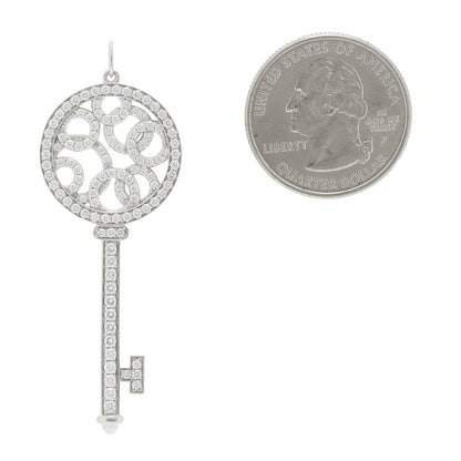 Tiffany Platinum Diamond Bubbles Key Pendant 2 of 4