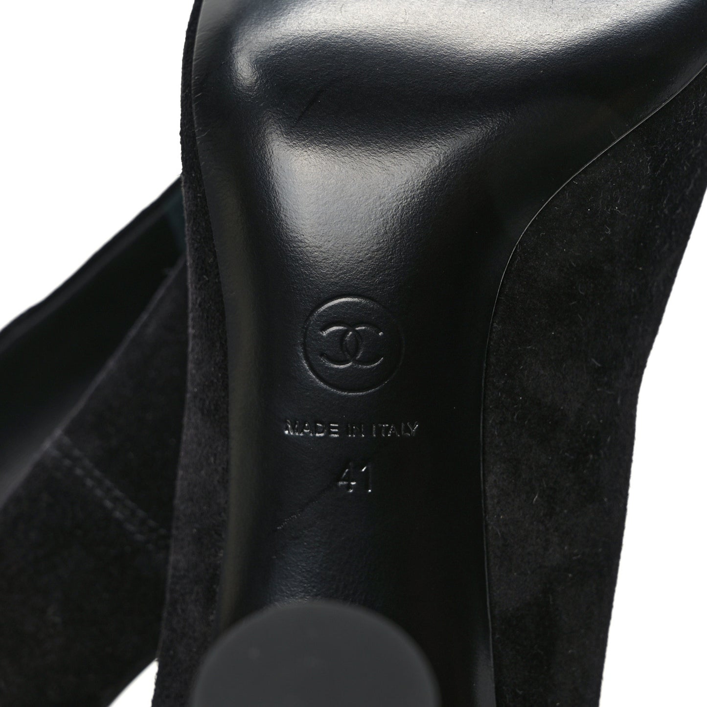 Suede Camellia Pumps 41 Black