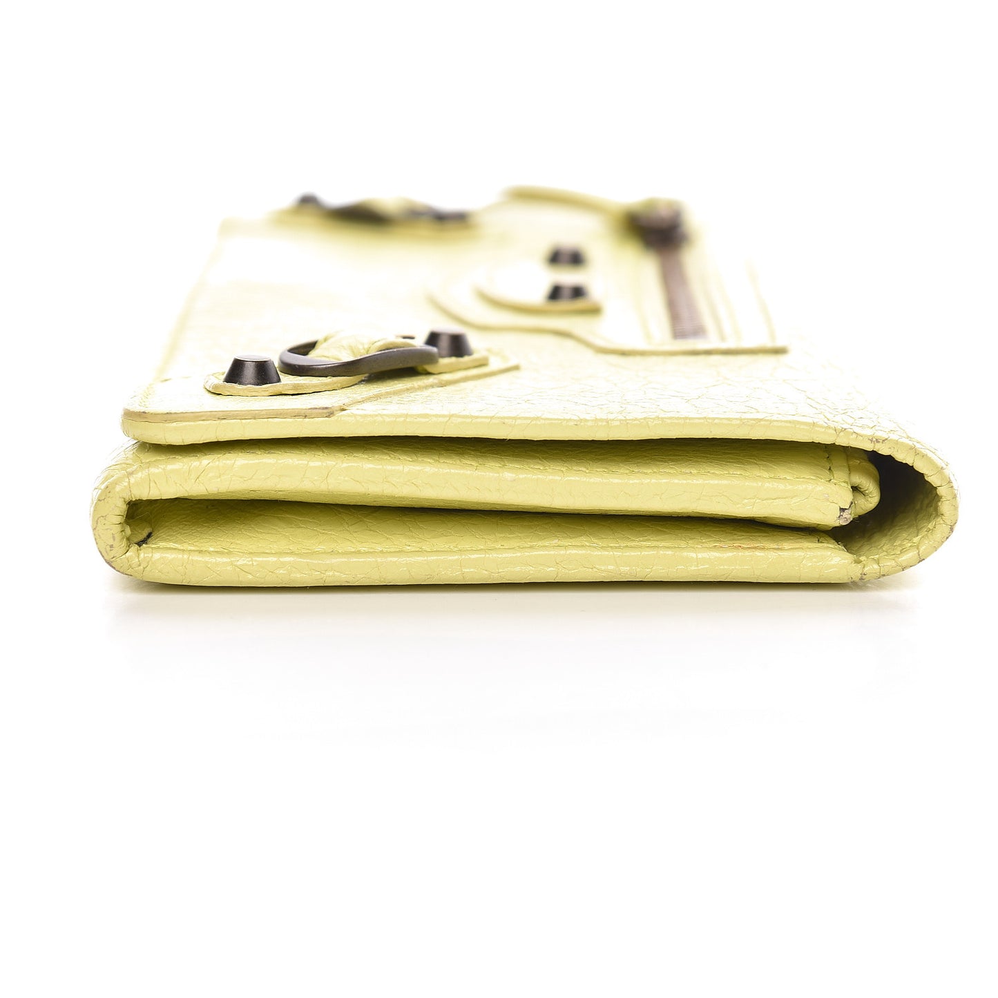 Agneau Classic Hardware Money Wallet Jaune Citronnade
