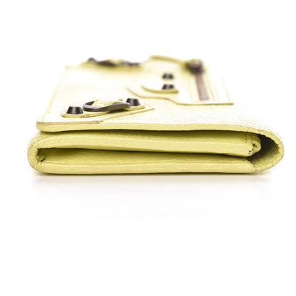 Balenciaga Agneau Classic Hardware Money Wallet Jaune Citronnade 10 of 15
