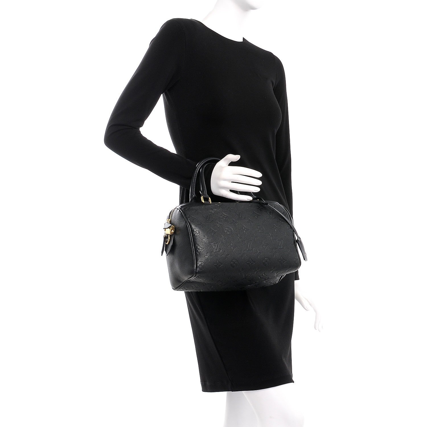 Louis Vuitton Empreinte Speedy Bandouliere 25 NM Black 3 of 9