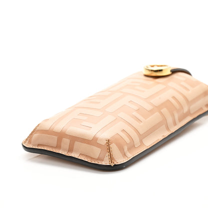 Fendi Vitello Termosport F is Fendi FF 1974 Embossed Phone Pouch Miele Scuro 11 of 11