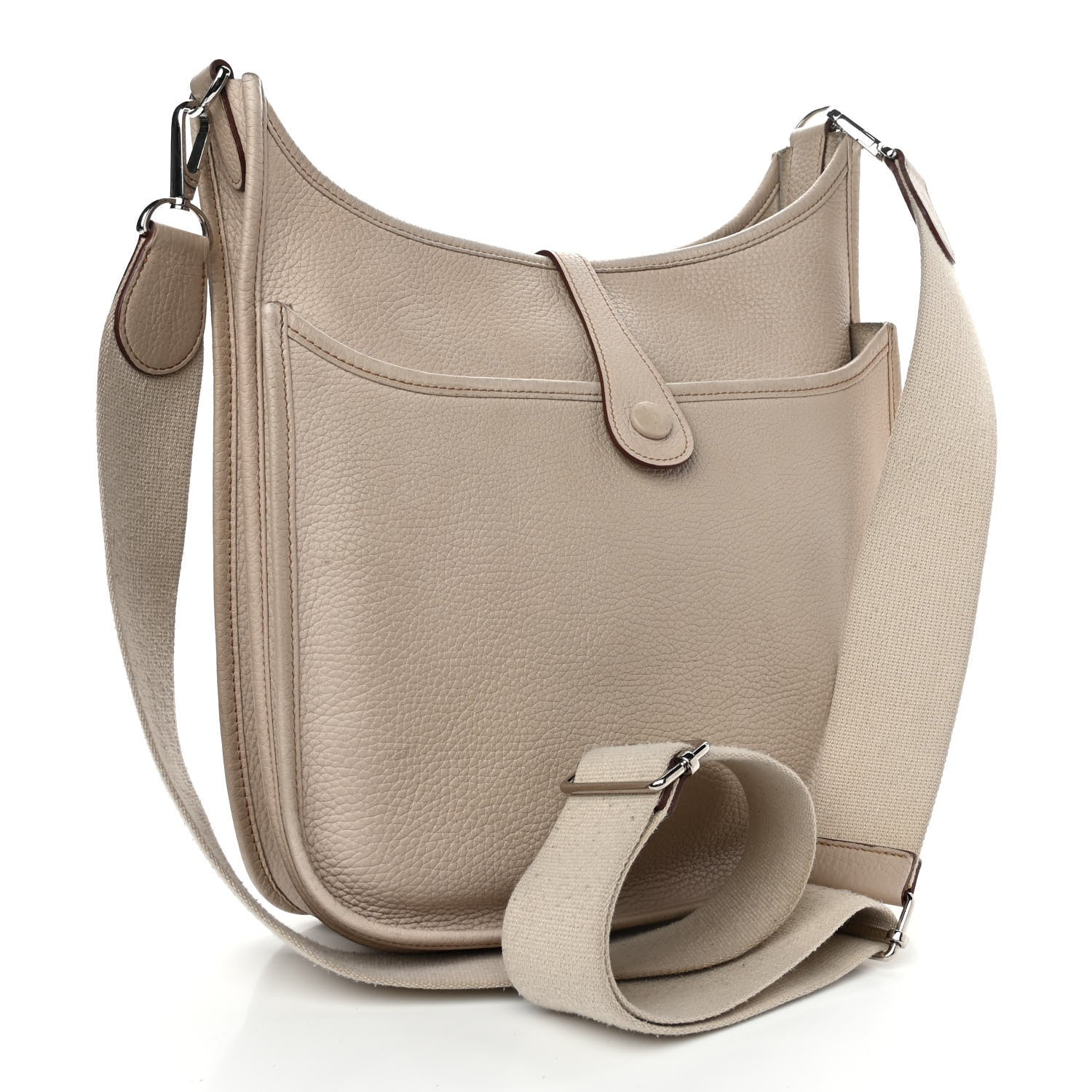 Hermes Taurillon Clemence Evelyne III PM Grege Pale 2 of 16