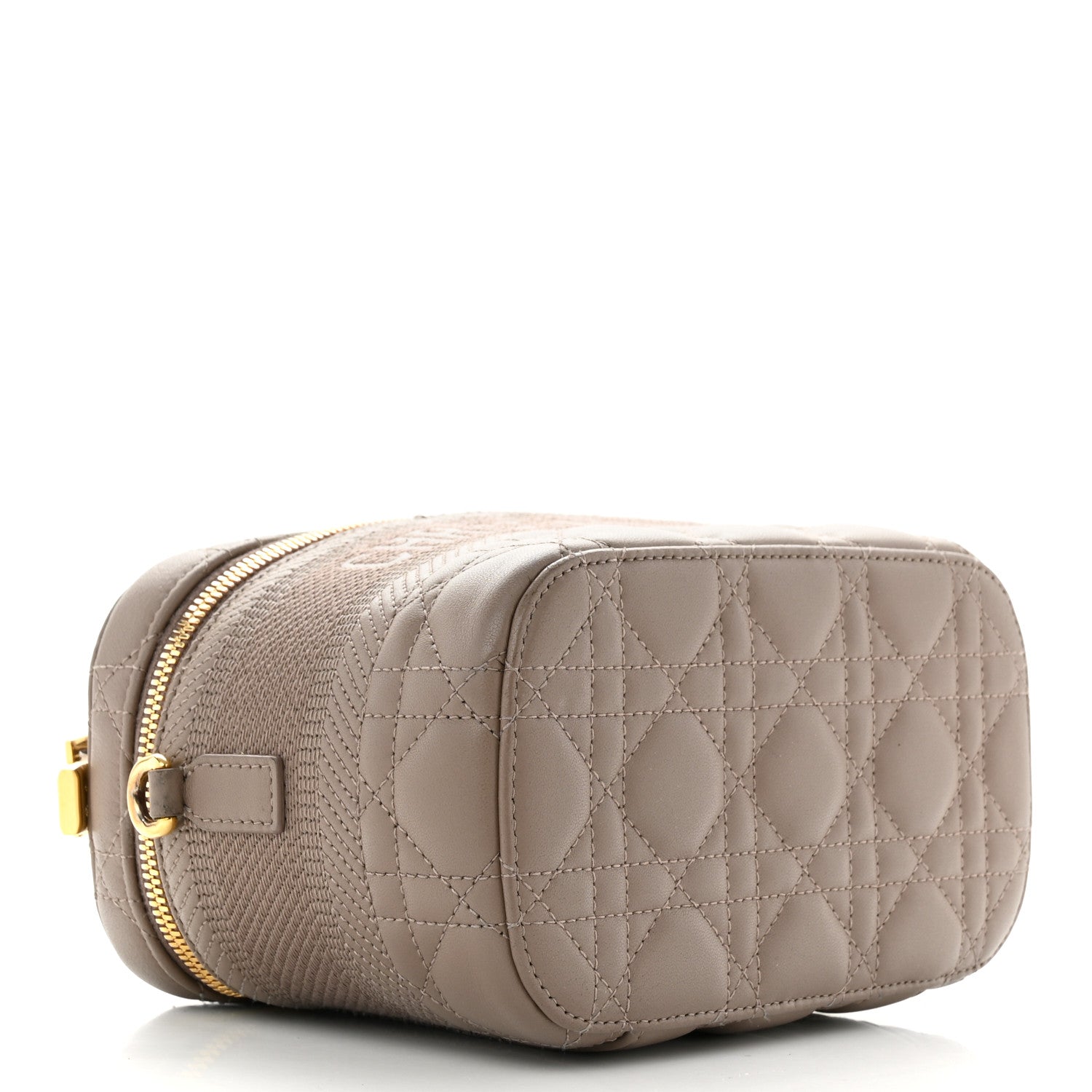 Christian Dior Lambskin Cannage Small Diortravel Vanity Case Warm Taupe 4 of 11