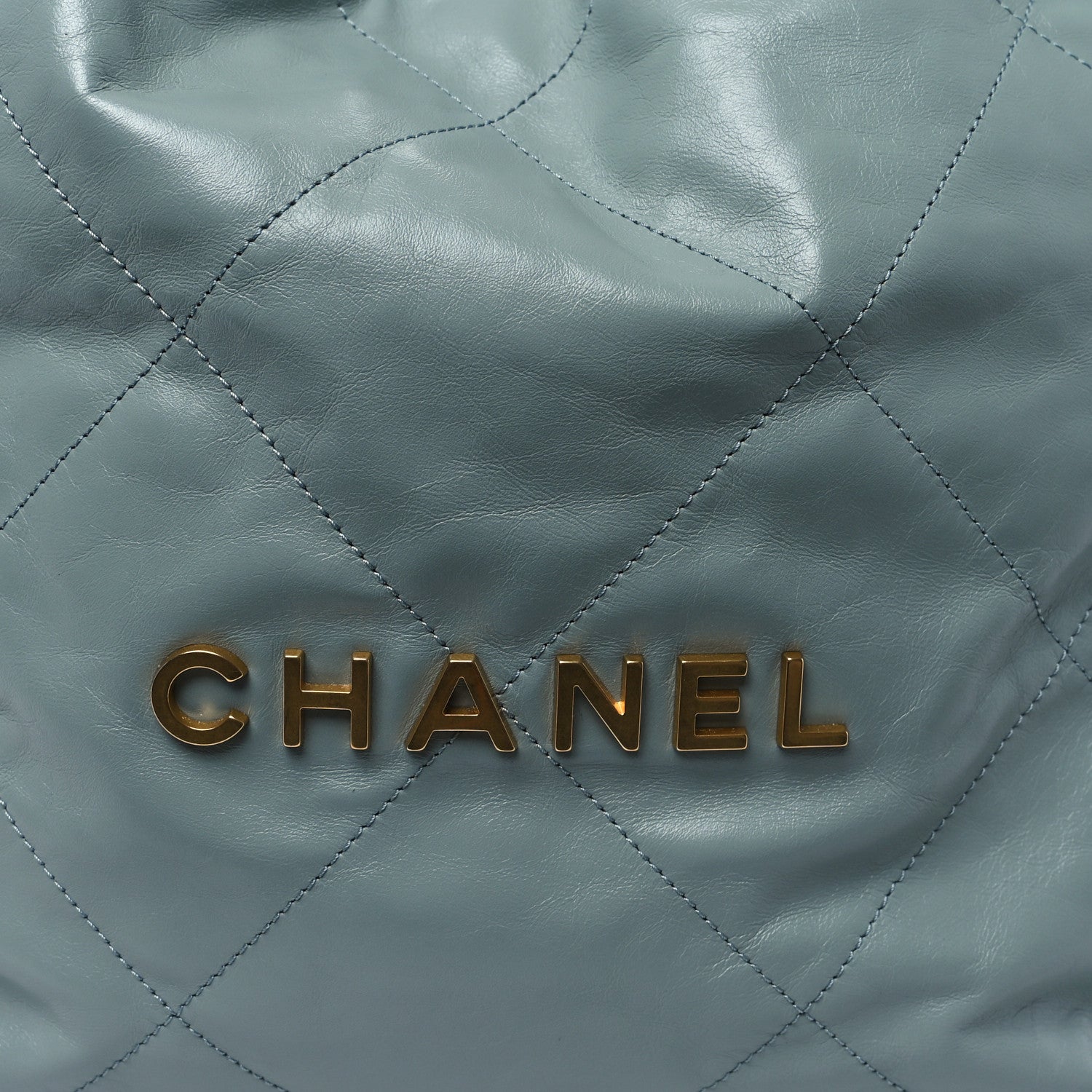 Chanel Shiny Calfskin Quilted Small Chanel 22 Grey 9 of 12