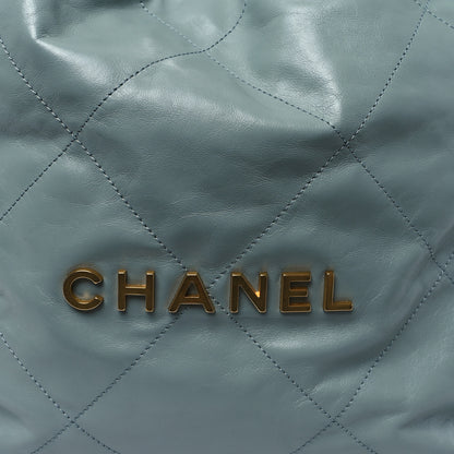Chanel Shiny Calfskin Quilted Small Chanel 22 Grey 9 of 12