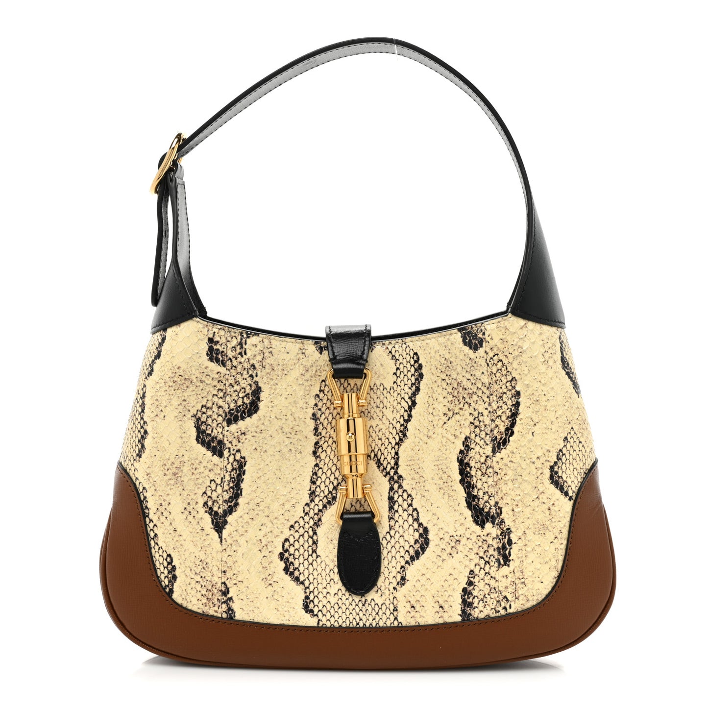 Snakeskin Calfskin Small Jackie 1961 Hobo Black Brown