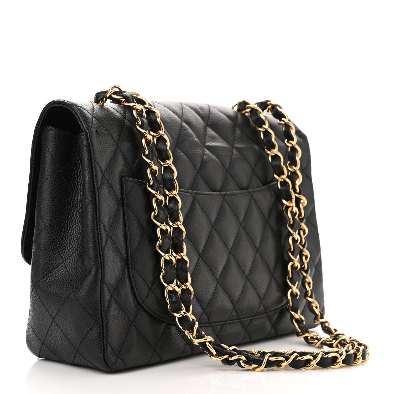 Chanel Caviar Quilted Jumbo Single Flap Black 3 of 11