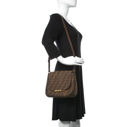 Fendi Zucca Vitello Artic Small Messenger Bag Tobacco Castagna 2 of 9