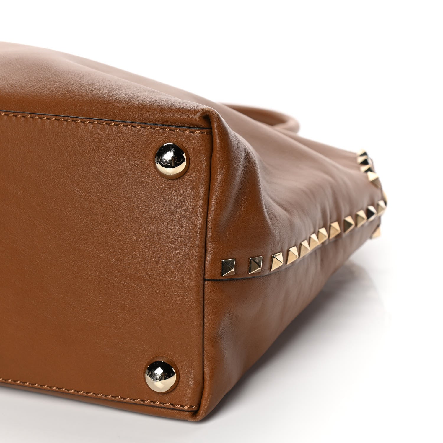 Valentino Garavani Vitello Rockstud Dome Satchel Deep Cuir 12 of 14