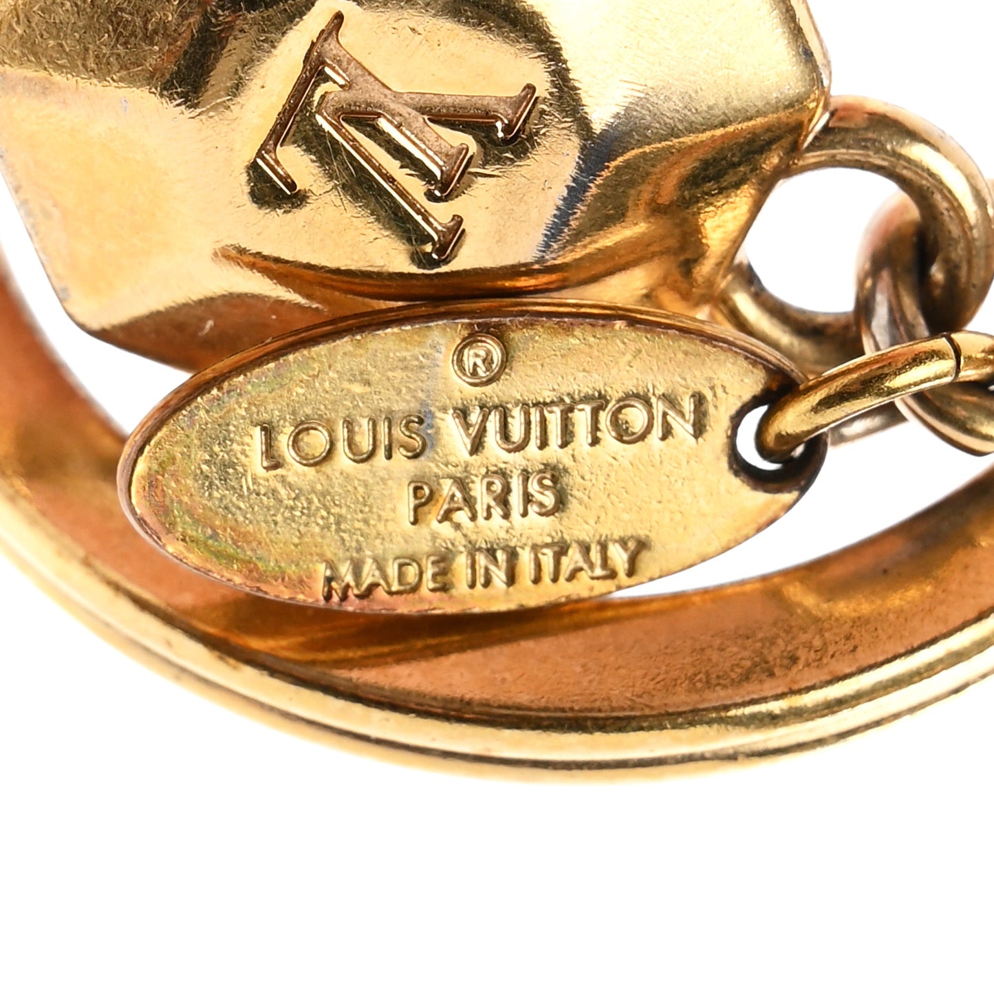 LV Facettes Bag Charm Key Holder Gold