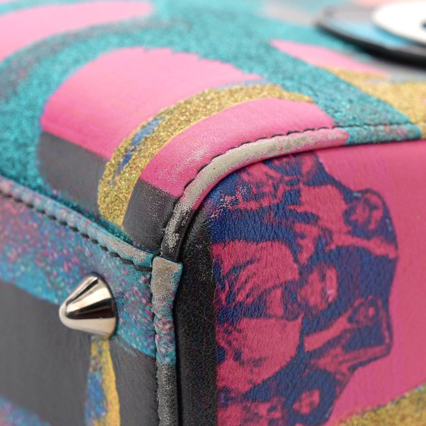 X CHRIS MARTIN Printed Medium Lady Dior Art Multicolor