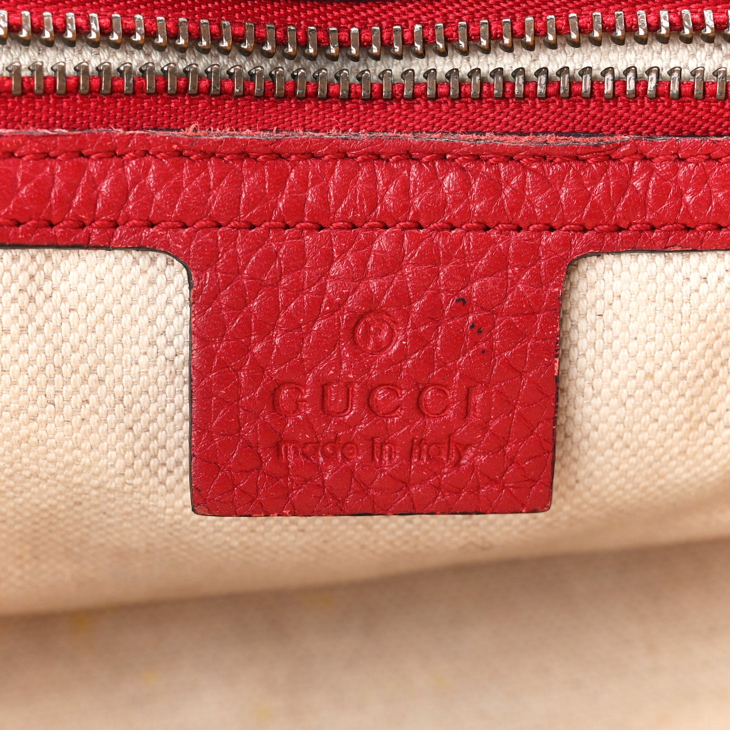 Gucci Calfskin Small GG Marmont Top Handle Bag Vulcanic Red 7 of 14