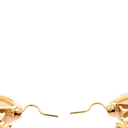 Louis Vuitton Metal Small Louise Hoop Earrings Gold 3 of 4