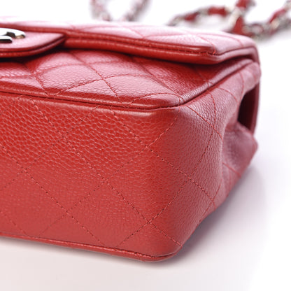 Chanel Caviar Quilted Mini Rectangular Flap Red 10 of 11