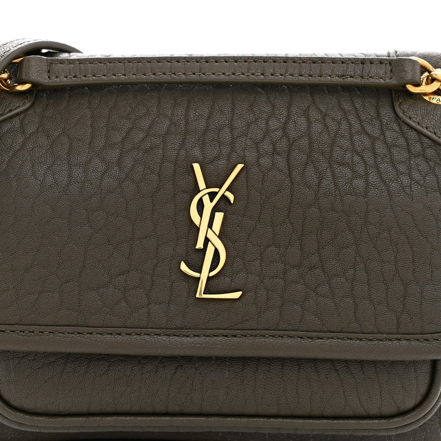 Grained Lambskin Monogram Mini Niki Chain Satchel Light Musk