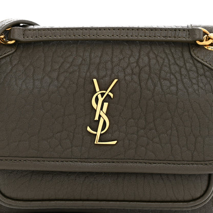Saint Laurent Grained Lambskin Monogram Mini Niki Chain Satchel Light Musk 8 of 11